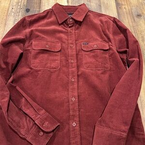 Men’s Brixton Bowery Corduroy Button Down Shirt EUC Medium